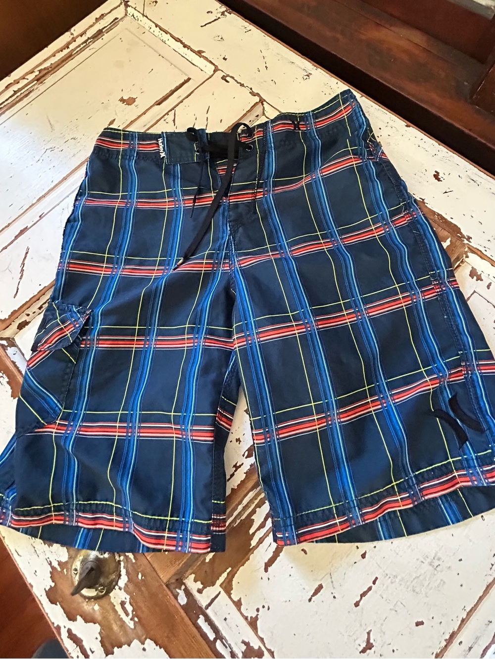 Hurley Men's Plaid Board Shorts Bathing Suit Size 28